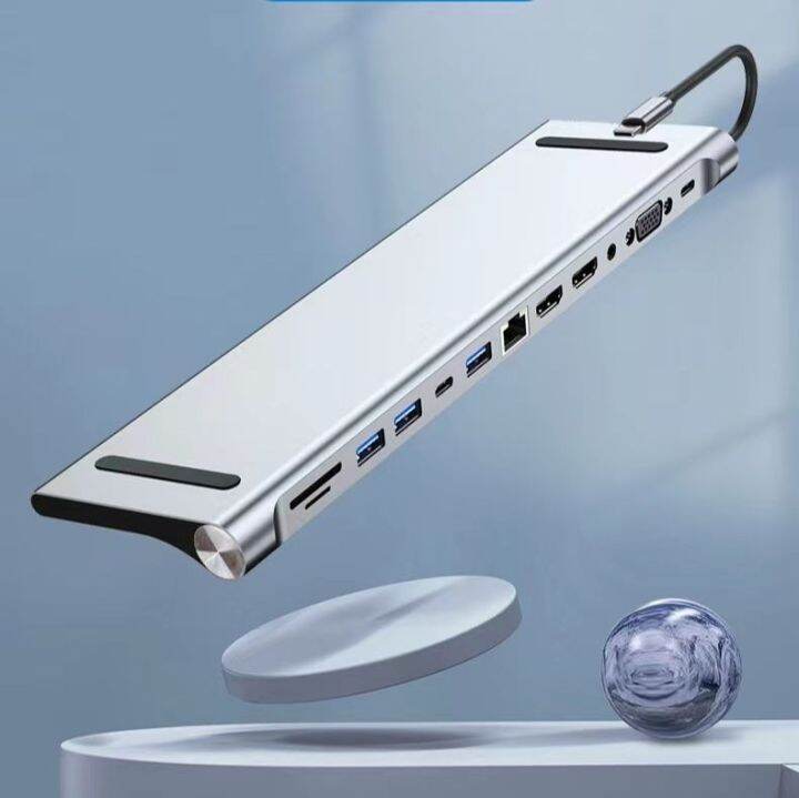 Type-C Hub 12 In 1 to HDMI VGA USB 3.0 Ethernet RJ45 4K HDMI VGA ...