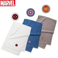 ☋▣✽ Disney mens towel Marvel Avengers Captain America Spider-Man Iron Man cotton towel sports sweat-absorbent quick-drying towel