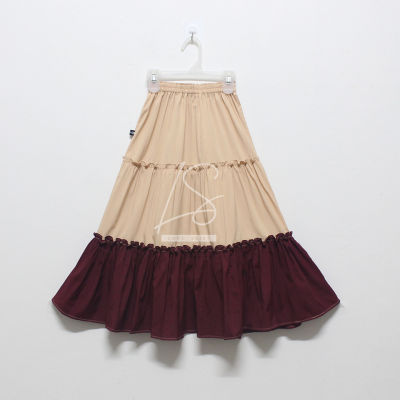 Long Skirt กระโปรงเด็กผญ แบบชั้น กระโปรงลำลองเด็ก ใส่เอวยางยืด ความยาว26นิ้ว ผ้าใส่สบาย ไม่ร้อน ระบายอากาศดีSK-A73-0