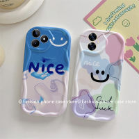 เคสโทรศัพท์ Realme C53 C55 NFC C30 C30s C33 C35 เคส Phone Case Realme10 4G กรอบหลังซิลิโคนนิ่มมีสีสันลายมาการองกราฟฟิตียิ้มยิ้มปกป้องเลนส์2023