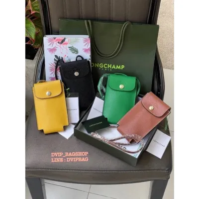 Longchamp LE PLIAGE CUIR LGP Phone case แท้%