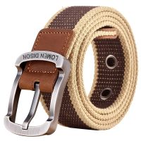 NianMiao Mens Belt  Metal Buckle Nylon Canvas Webbing Belt Outdoor Work Belt,Nylon Belt With Click Buckle