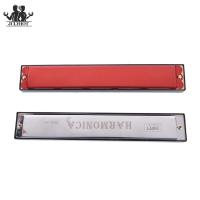 Professional 24 Hole Key Of C Play Harmonica Tremolo Harmonica ปาก2แถวสำหรับ Musical Beginner