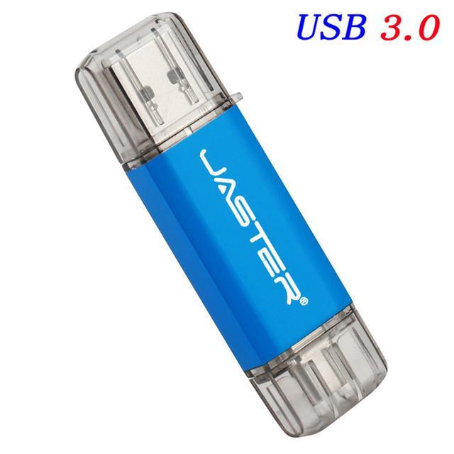 jaster-ubs-3-0-otg-usb-flash-drive-64gb-pen-drive-2-in-1-type-c-micro-usb-stick-3-0-flash-drive-16gb-32gb-128gb-pendrive