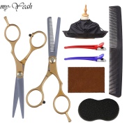 Myyeah Bộ 8 dụng cụ cắt tóc chuyên nghiệp với kéo cắt bằng thép không gỉ