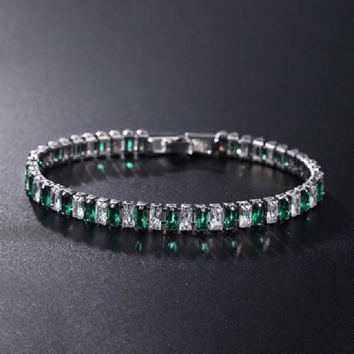 4mm-cubic-zirconia-green-tennis-bracelet-chain-bracelets-for-women-men-gold-silver-color-hand-chain-cz-chain-homme-jewelry-headbands