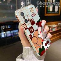 เคส Chenyyka สำหรับ Xiaomi MI 12T Pro 11T Pro เคสการ์ตูนกระต่ายนำโชคสุดหรูเคสโทรศัพท์กันกระแทกลายขอบเคสซิลิโคนแฟชั่นเคสคลุมทั้งหมดป้องกันเลนส์กล้อง