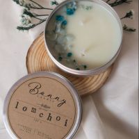 เทียนหอมไขถั่วเหลือง กลิ่น "ลมโชย" / soy wax candle Lom Choi / 120g. / 2 wick