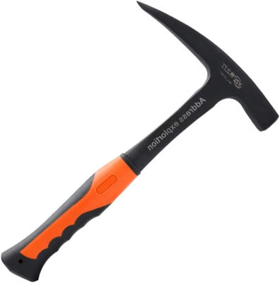 glorousamc Rock Pick - 28 oz Geological Hammer with Pointed Tip &amp; Shock Reduction Grip - 11.4 Inch