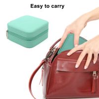 Portable Jewelry Storage Box Travel Organizer Case Leather Storage Earrings Necklace Ring Jewelry Organizer Display