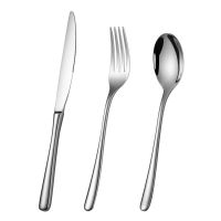 High-end 304 stainless steel high-end thickened steak knife and fork Japanese-style western food knife and fork chopsticks tableware full set of long-handled household spoons