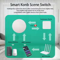 Nakas Tuya ZigBee ปุ่มกดฉากสวิตช์รีโมทคอนลไร้สายเปิดปิด Key Controller Multi-Scene Link Smart Home