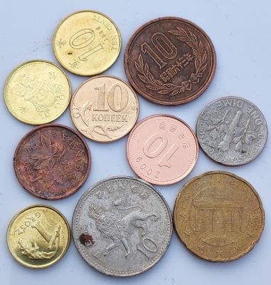 【■】 Hafsa Express ชุดปีชุดปีแบบสุ่มของสะสมของจริงเก่าเหรียญ10เหรียญหายากดั้งเดิม10เหรียญที่ระลึก