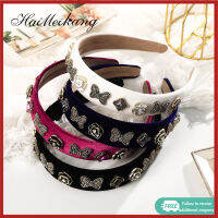 Haimeikang แฟชั่น Baroque Headband ผีเสื้อดอกไม้ Hairband Luxury Palace อุปกรณ์เสริมผมสำหรับผู้หญิง