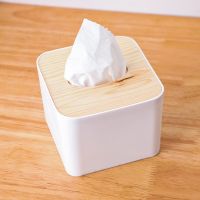 Tissue Case Box Wood Plastic Tissue Box Napkin Holder Case Home Car Towel Napkin Papers Dispenser Home Storage Tissue Organizer