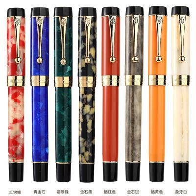 Jinhao 100 Centennial Resin ปากกาหมึกซึม Ef/f 18KGP M/ปลายงอ0.5 /1.2Mm พร้อมตัวแปลง En คลิปปากกาของขวัญสำนักงานธุรกิจ