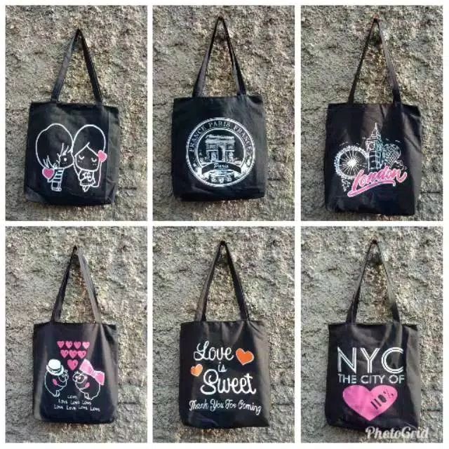 Tote Bag Love Sign Tas Tote Wanita Tas Totebag Wanita Tas Wanita Murah Tas  Korea Totebag Kpop