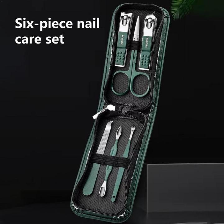 nail-scissors-set-6pcs-professional-pedicure-set-personal-care-set-grooming-kit-steel-nail-clippers-scissors-pedicure-tools-kit-with-bag-for-women-and-men-present