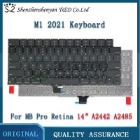 New Laptop A2442 A2485 US UK Korean Italian Spanish French Russian German Keyboard For MacBook Pro M1 Retina 14 16 2021 Year