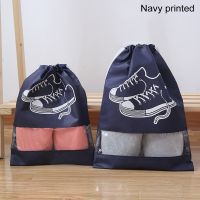 1 pcs Waterproof Shoes Bag Bag Portable Travel Storage Bag Non-Woven Laundry organizer Sneaker Tote Drawstring Bag M L Sizes