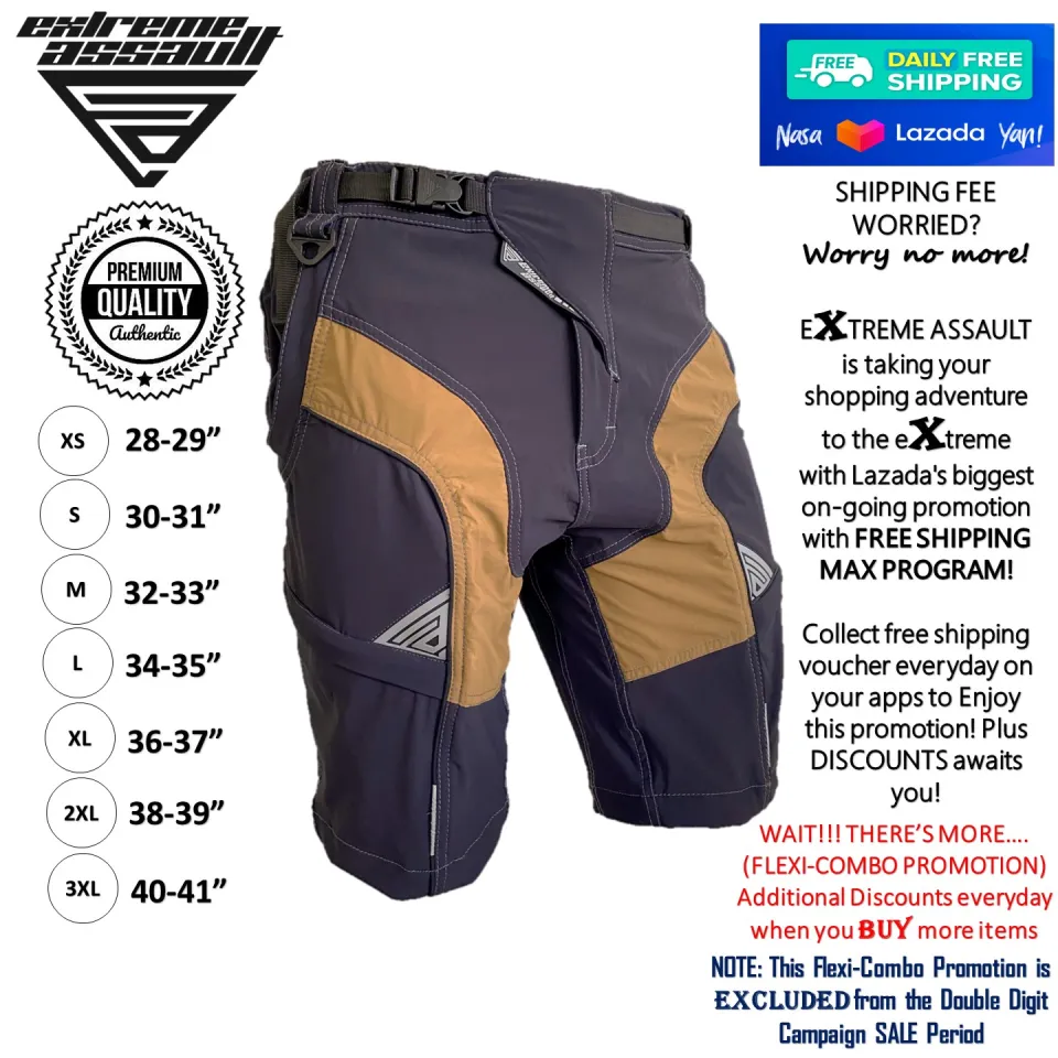 Extreme Assault Velocity 4 MTB Shorts Black Khaki Lazada PH
