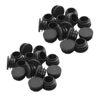 48Pack Chair Table Legs Plug 22mm Diameter Round Plastic Cover Thread Inserted Tube to Protect the Floor and Bumps