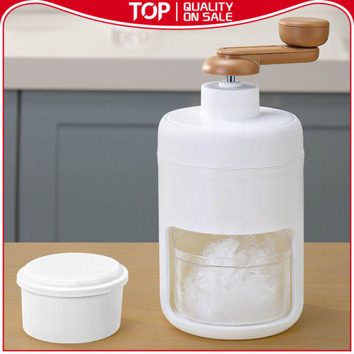Hand Crank Ice Shaver Mini Ice Crusher Small Hail Machine Ice Cream