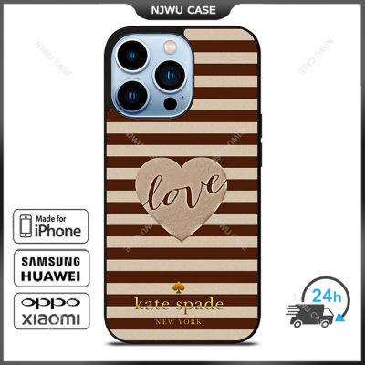KateSpade 0159 Love Phone Case for iPhone 14 Pro Max / iPhone 13 Pro Max / iPhone 12 Pro Max / XS Max / Samsung Galaxy Note 10 Plus / S22 Ultra / S21 Plus Anti-fall Protective Case Cover
