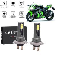 2Pc H7ไฟหน้ารถมอเตอร์ไซค์แบบ LED หลอดไฟชุดสำหรับคาวาซากิ Ninja ZX10R 2004-2005 2011-2016อุปกรณ์เสริม