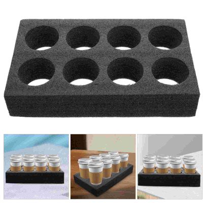 【CW】☌☇✓  Cup Carrier Holder Drink Tray Takeout Trays Disposable Beverage Delivery Holders Foam Packing Out Take Go Carriers Carry