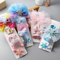 3/5Pcs Hair clip set Girl Bow headwear  Cute Cartoon Hair bands Hair Accessories Hairpins Kids Sweet hair band Hairpin Headdress