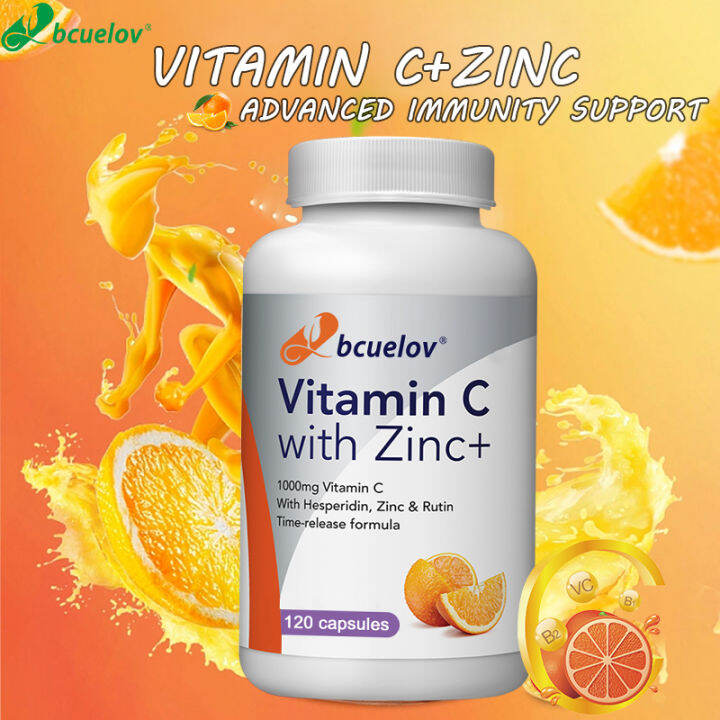 BCUELOV Vitamin C Zinc formula contains 1000 mg of Vitamin C