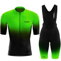 ZZOOI 2023 HUUB Cycling Jersey+ Bib Pants Suit Mens Mountain Bike Jersey Clothing Summer Racing Bicycle Clothes Quick-Dry Sports Set