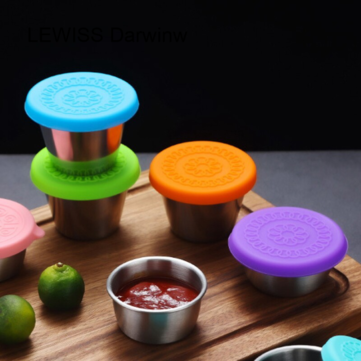 Leak Proof Dipping Sauce Cups Salad Condiment Containers with Lids