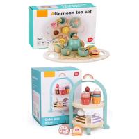 Tea Set For Little Girls Wooden Pretend Afternoon Playset For Role Play Play House Kitchen Toys With Teapot Teacups Spoons Girls And Boys Birthday Gifts relaxing