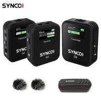 SYNCO G2(A2) 1-ทริกเกอร์-2เครื่องรับสัญญาณไร้สาย2.4กรัม + 2เครื่องส่งสัญญาณ + 2Lavalier ช่วง Mic150m TFT 3.5Mm สำหรับกล้องสมาร์ทโฟน