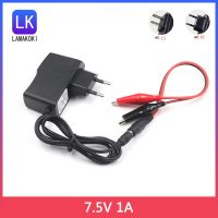 ☽ 7.5V 1A Tablet Charger Ac 100V-240V Converter Switching Adapter Universal Power Supply Whit Crocodile Battery Clip