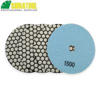 SHDIATOOL 4pcs 125mm 1500 dry polishing pads diameter 5inch Resin bond diamond flexible Sanding disc granite marble ceramic