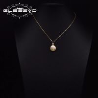 GLSEEVO Natural Baroque Freshwater Pearl Pendant Necklace Woman Classic Style Simple 925 sterling silver Luxury Jewelry GN0253