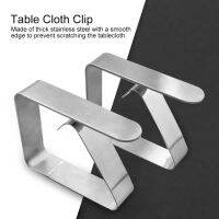 4 pcs ครัวเรือนสแตนเลสตารางผ้า Non-slip Clamps Tablecloth Clip