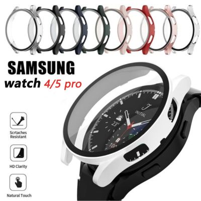 Cover for Samsung Galaxy Watch 5 pro case 45mm 4 40mm 44mm 20mm accessories PC Bumper Screen Protector Glass Galaxy watch 5 case Cases Cases