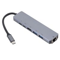 CHENG DP พอร์ตหลายพอร์ต USB แบบมัลติฟังก์ชั่น C กับหัวแปลงสัญญาณ HDMI Type-C ไปยัง PD DisplayPort อุปกรณ์คอมพิวเตอร์ PD อะแดปเตอร์ชาร์จ USB C ตัวแปลง USB C ฮับ6ใน1แท่นวางมือถือ6ใน1 USB ฮับชนิด C อะแดปเตอร์