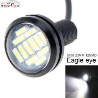 MovFlax 23มิลลิเมตร E Agle Eye 4014 SMD 12 LED แสงสีขาว18วัตต์12โวลต์รถไฟตัดหมอก DRL หลอดไฟสำรองที่จอดรถสัญญาณโคมไฟ