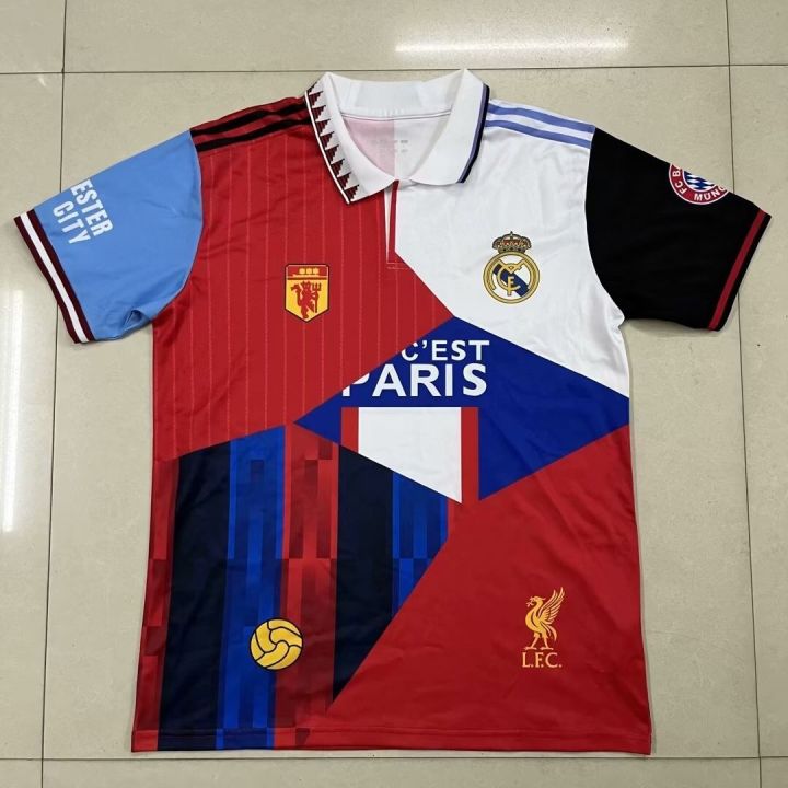 ๑-real-madrid-23-24-joint-edition-piece-coat-short-sleeve-soccer-uniform