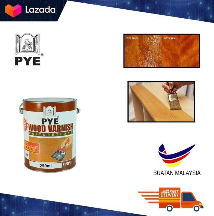 PYE Wood Varnish Parquet Varnish Transparent Gloss finish 250 ML