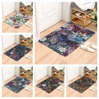 ℡ 1 Pcs 40cmx60cm Flower Pattern Anti-Slip Carpet Door Mats Doormats Outdoor Kitchen Living Room Floor Mat Rug bathroom mat