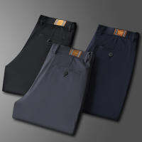 Gifts Add Fertilizer, Increase Pants, MenS Summer Thin Ice Silk Loose Business Western Pants Fat Guy