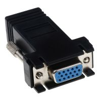 ตัวรับ VGA RJ45ตัวขยาย VGA ตัวผู้เป็น CAT5 LAN สายเครือข่ายอีเธอร์เน็ต RJ45อะแดปเตอร์ตัวเมีย PC สายแปลงอะแดปเตอร์สวิตช์เสริม