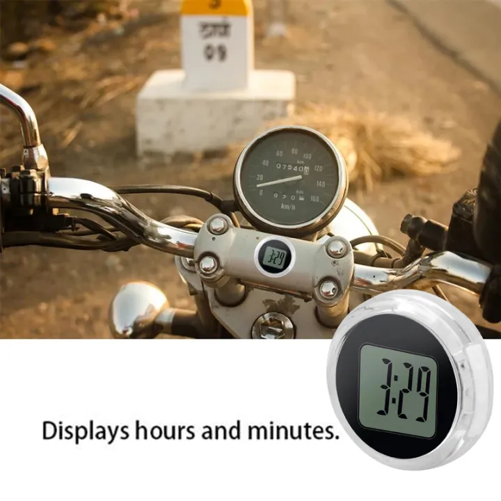 Motorcycle Clock Waterproof Shockproof StickOn Motorbike Digital Clock Lazada PH