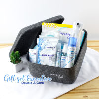 Double A Care Gift set Executive ชุดของขวัญผลิตภัณฑ์อนามัย + กล่องผ้า Felt สีเทา